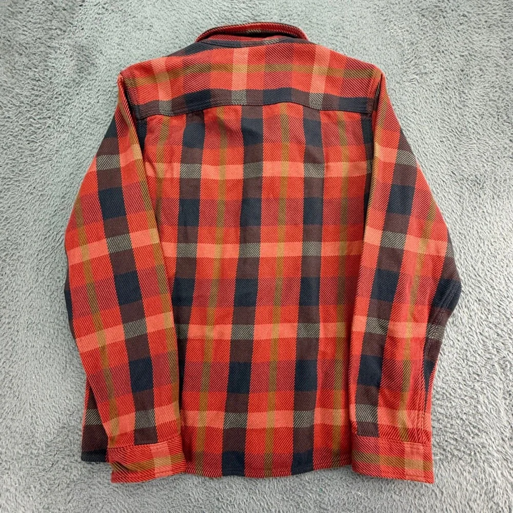Patagonia Fjord Loft Shirt Mens S Amanita Red Plaid Organic Cotton Flannel 42440